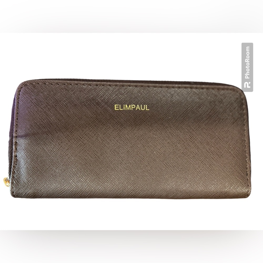 NWOT CHOCOLATE BROWN ELIMPAUL WALLET 8x4